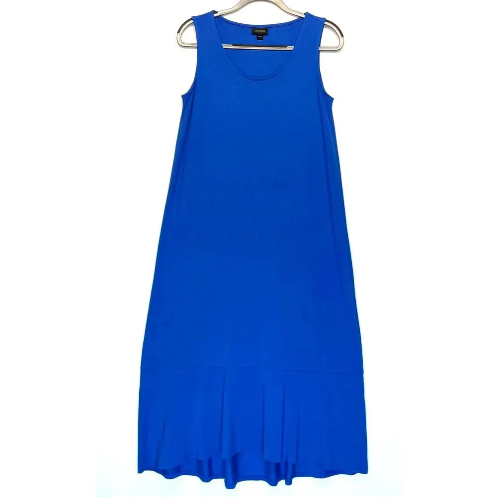 J Jill Wearever Maxi Dress Size Small Blue Sleeveless Tank Stretch‎